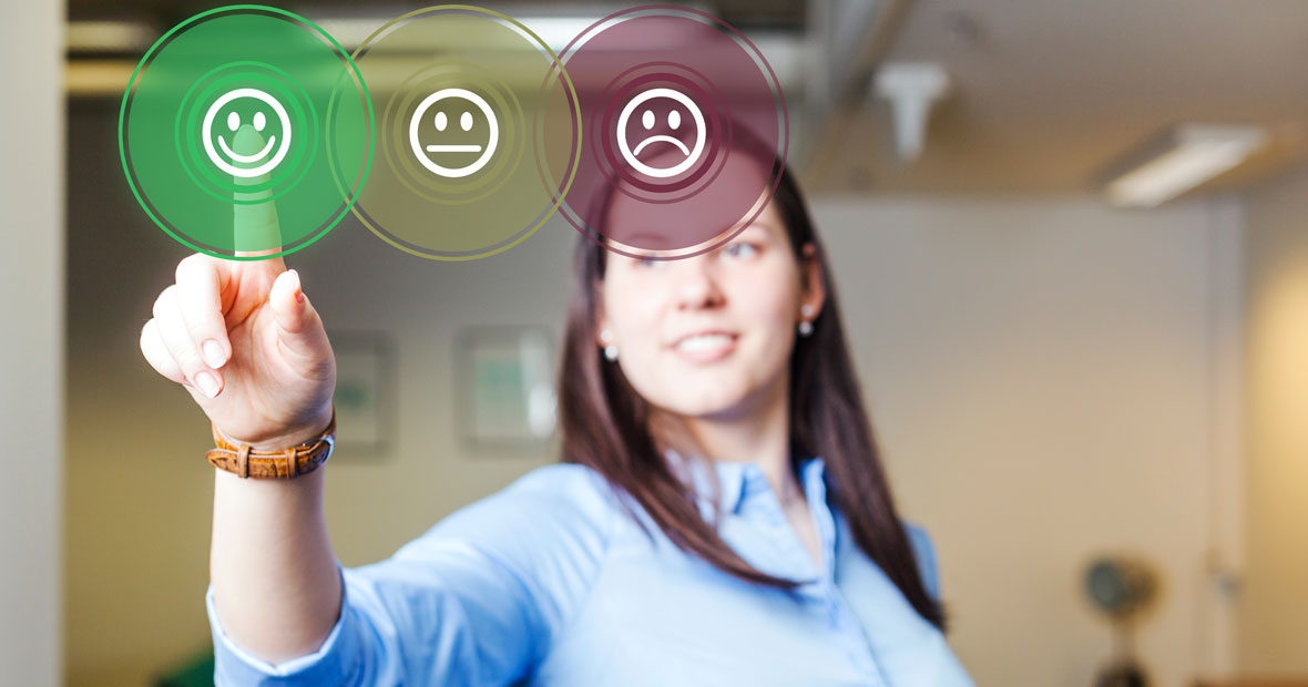 Collage of customer experience concept